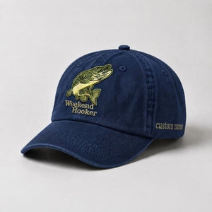 Weekend Hooker Hat Custom Name Pike Fishing Cap Embroidered - 3