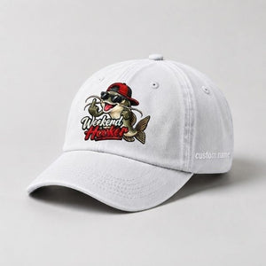 Weekend Hooker Custom Name Catfish Embroidered Hat Fisherman Gift - 4