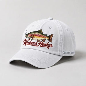 Weekend Hooker Hat Custom Name Rainbow Trout Embroidered Fishing - 4