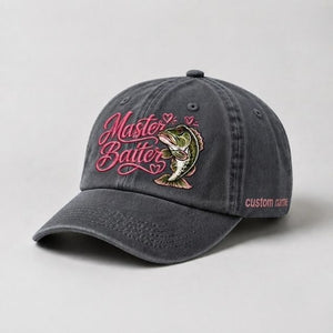 Master Baiter Hat Custom Name Largemouth Bass Embroidered Hat For Women - 1