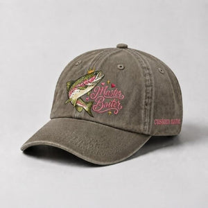 Master Baiter Hat Custom Name Rainbow Trout Embroidered Hat For Women - 6