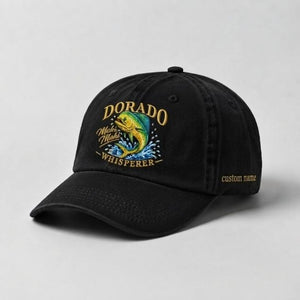 Dorado Mahi Mahi Whisperer Custom Name Embroidered Hat, Mahi Mahi Fishing Hat - 2