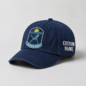 Spearfishing Hats For Women, Custom Saltwater Sister Hat, Personalized Diving Gift, Embroidered Ocean Cap, Scuba Diver Merch - 3
