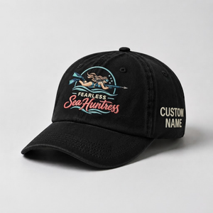 Spearfishing hats for Women, Scuba diver baseball cap Personalized vintage washed cap, Custom embroidered hat, Outdoor diving gift - 2
