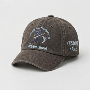 Mermaids Need Spearguns Too Hat for Women, Custom Spearfishing Hat for Women, Personalized Dive Embroidery Cap, Gift for Her - 5