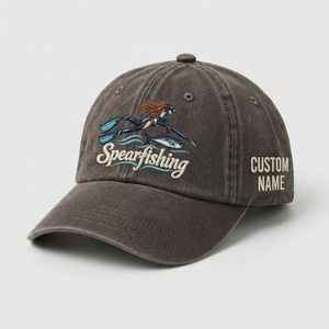 Spearfishing Hats For Women, Custom Name Spearfishing Gift, Freediving Hat, Spearo Apparel, Ocean Lover Cap, Women Spearfish Baseball Cap - 5