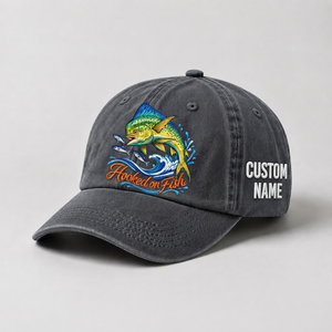 Mahi Mahi Fishing Hat, Personalized Fisherman Dad Cap, Vintage Angler Gift, Outdoor Sports Hat, Fishing Lover Gift - 1